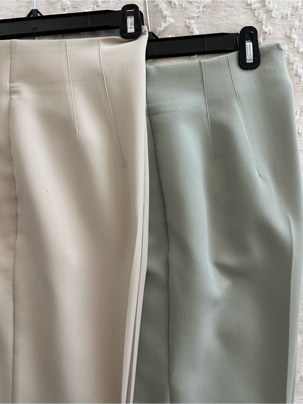 Zara High-Rise Tailored Women's Trousers in Light Sage - Picture 3 of 3